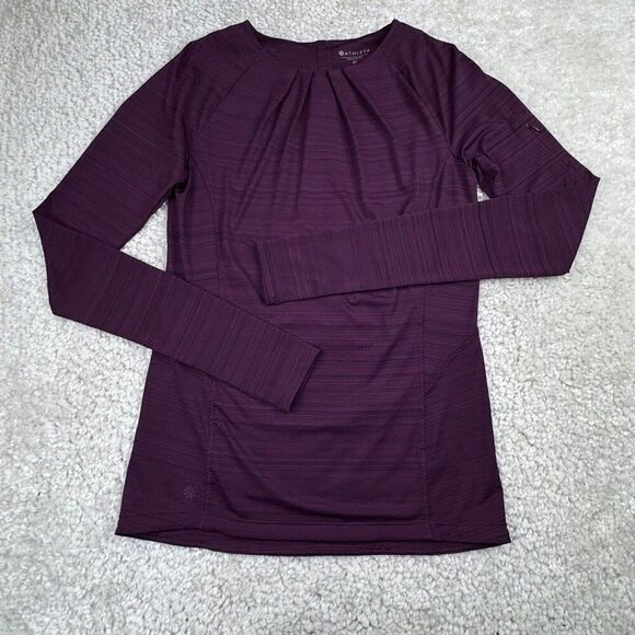 Athleta Stinson Zip Back Top Small Tall - Picture 2 of 14